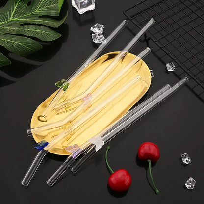 3-Piece Butterfly Glass Straw Set 🦋🥤