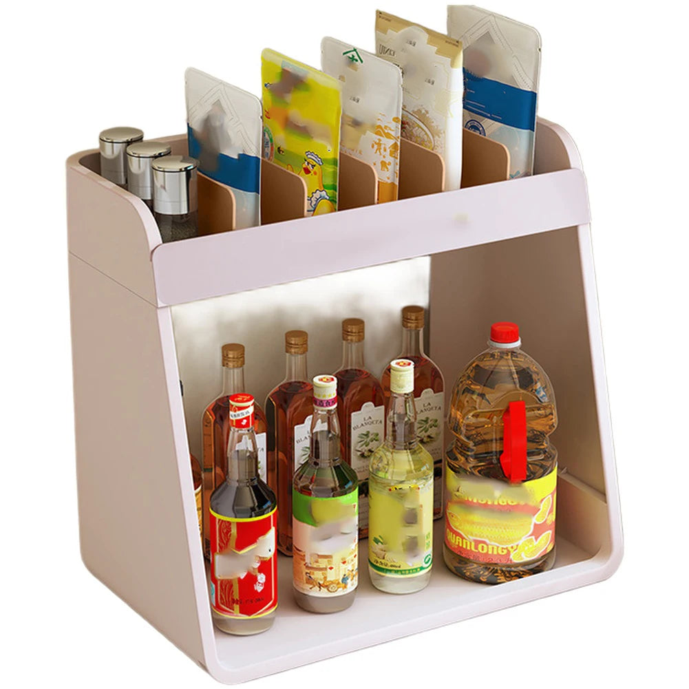 1PC Seasoning Storage Bracket, Storage Rack, Seasoning-Kitchen Utensil Sorting Rack Kitchen-Home Vertical Storage Mount