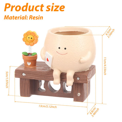 Cute Smile Face Flower Pot for Succulents
