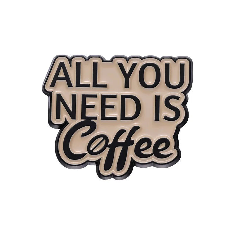Coffee Maker Enamel Brooch Pin