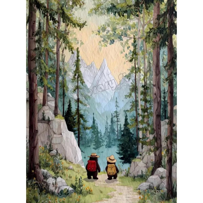 Retro Reading Mouse Canvas Wall Art 🐭📖🌿