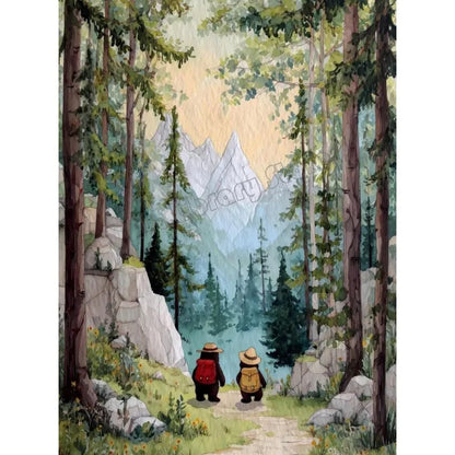 Retro Reading Mouse Canvas Wall Art 🐭📖🌿