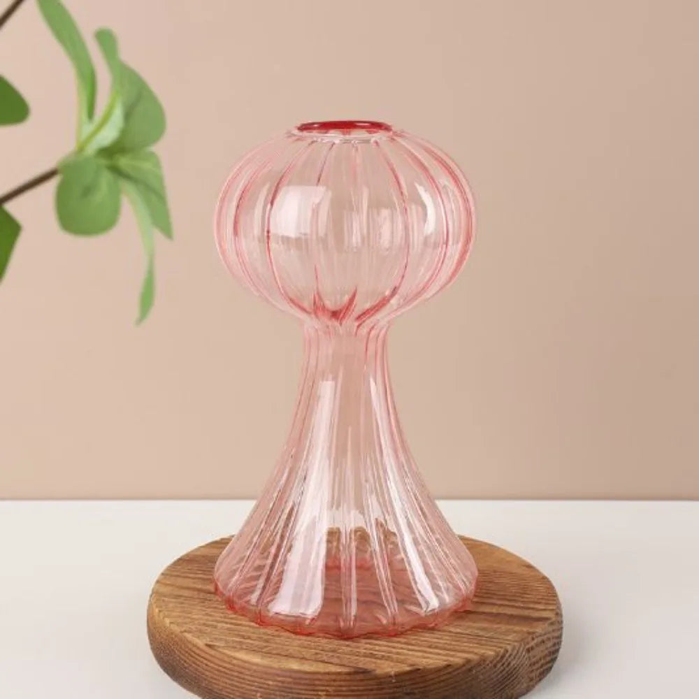 Mushroom Shaped Glass Vase – Hydroponic Plant & Home Decor