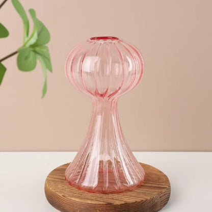Mushroom Shaped Glass Vase – Hydroponic Plant & Home Decor