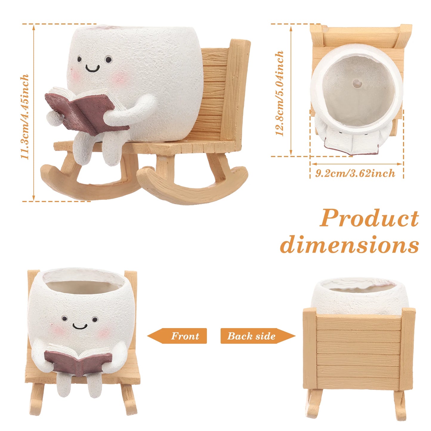 Cute Chair Smile Face Planter