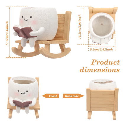 Cute Chair Smile Face Planter