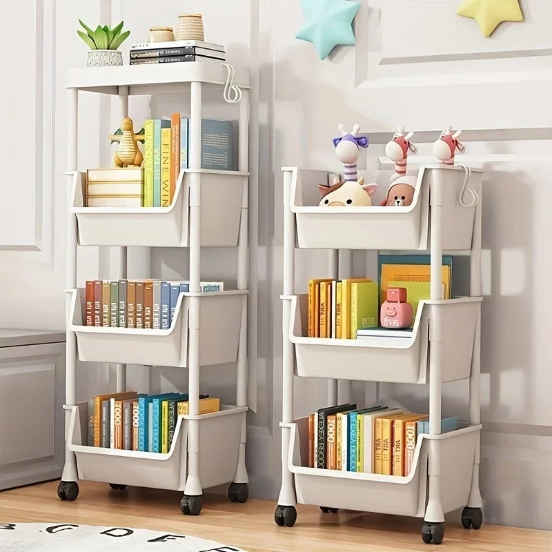 Versatile  Rolling Storage Cart with Wheels Perfect Bathroom Kitchen Office Ideal Groceries Snacks Toys Books Toiletries