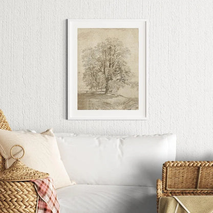Set of 2 Retro Nature Posters | Farmhouse Tree Canvas Wall Art
