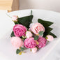 Premium Silk White Peony Artificial Flowers for Home Vase Decor