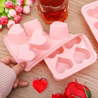 10-Hole Heart Silicone Ice Mold