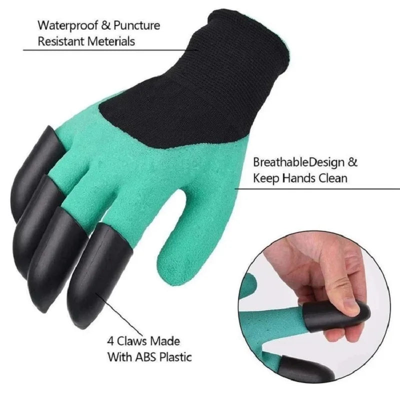 Gardening Gloves With Claws Breathable Waterproof Working Digging Planting Sting-Resistant Non-slip Protective Home Latex Gloves