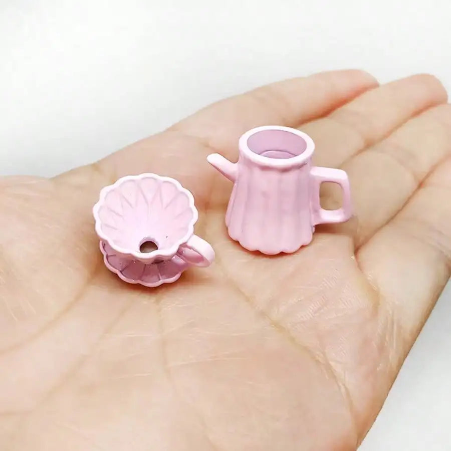 Mini Pink Hand-Brew Coffee Pot Set