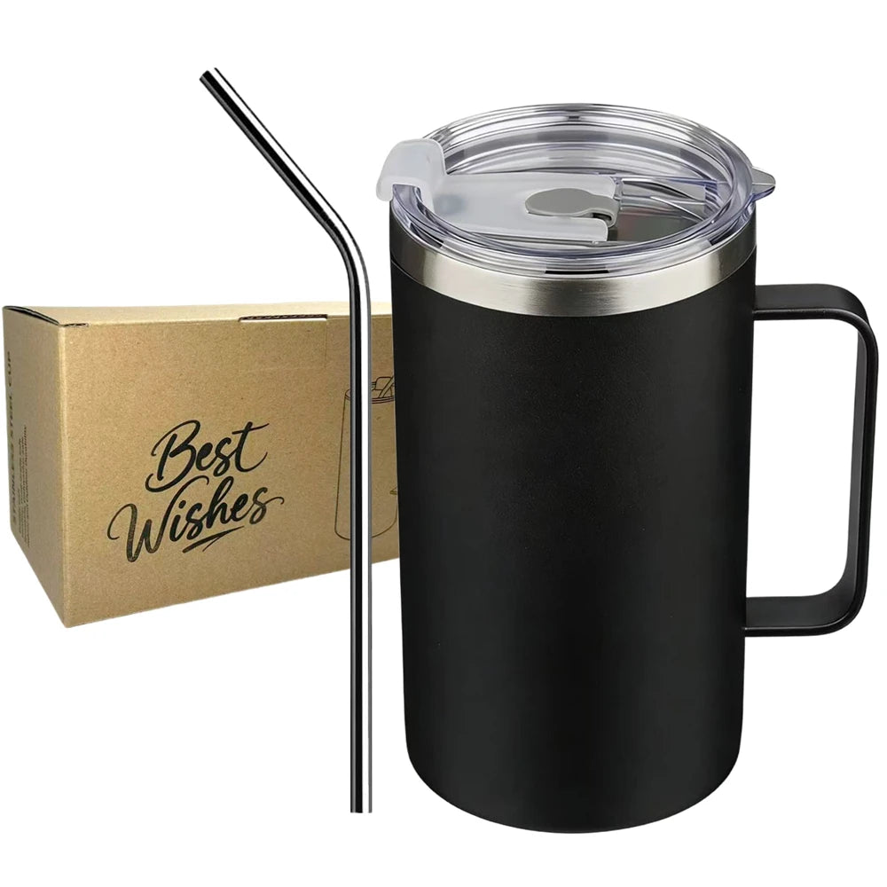 600ml Insulated Coffee Mug with Handle