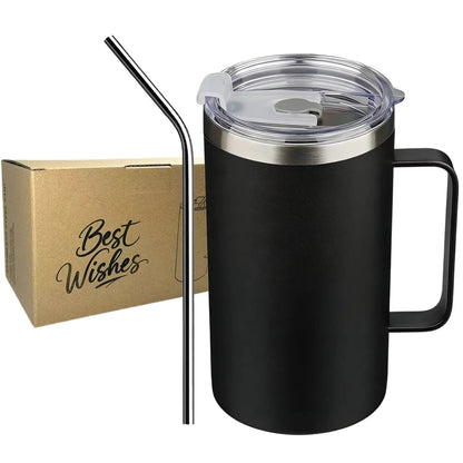 600ml Insulated Coffee Mug with Handle