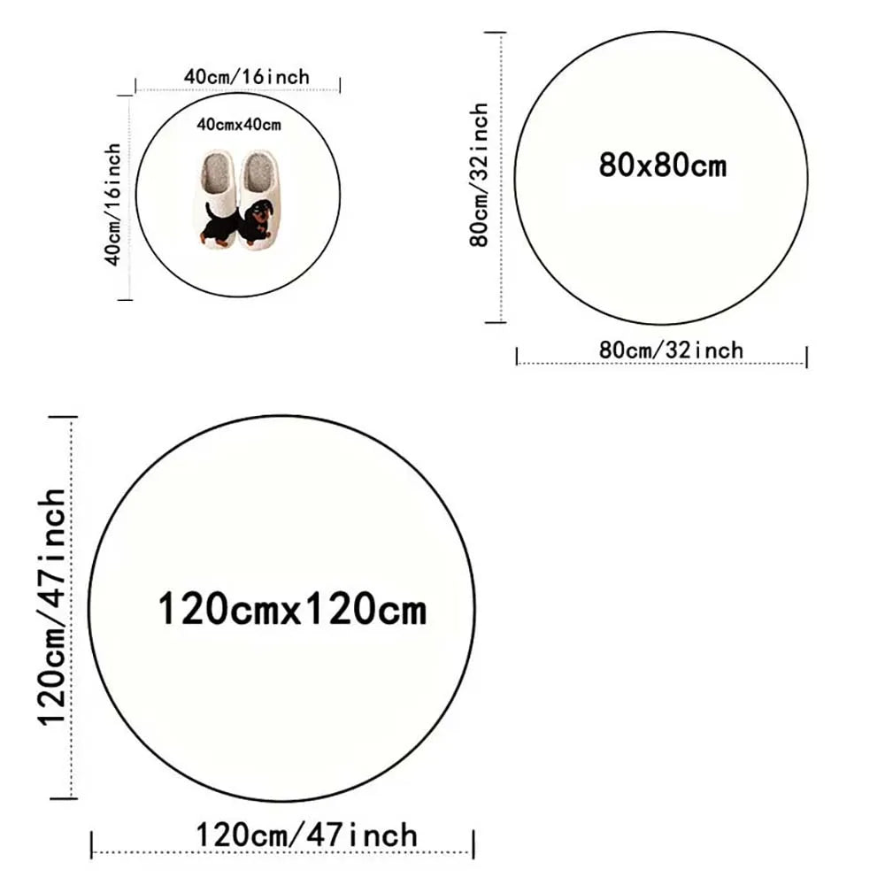Solid Plain Teal Blue Circular Surface Print Non Slip Washable Water Absorbent Decor Pad For Swivel Chair Bedroom Nook