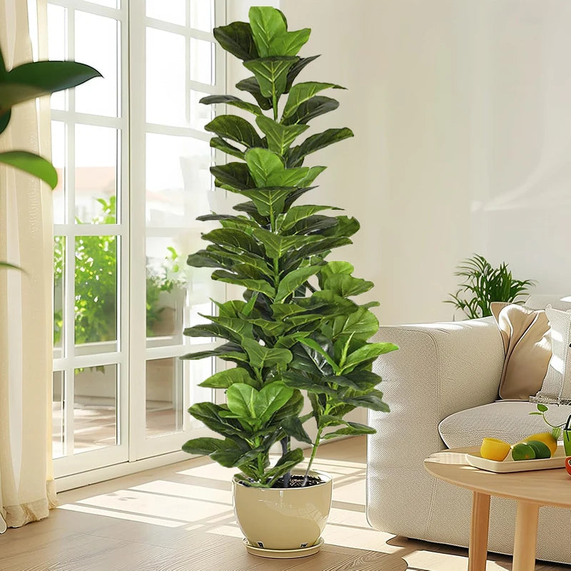 150cm Large Artificial Fiddle Leaf Fig Tree – Realistic Ficus Plant Decor