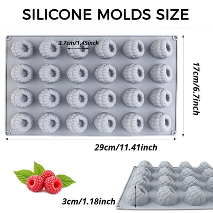 1 3D Raspberry Silicone Mold – Mousse, Chocolate & Cake Decorating Tool