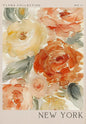 Abstract Retro Antalya Flower Art Canvas Poster