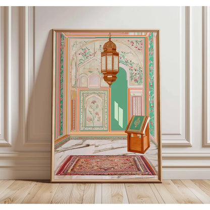 Islamic Mosque Architecture Canvas Print Poster Middle Eastern Ramadan Muslim Art Prints Bedroom Wall Art Home Decor Poster