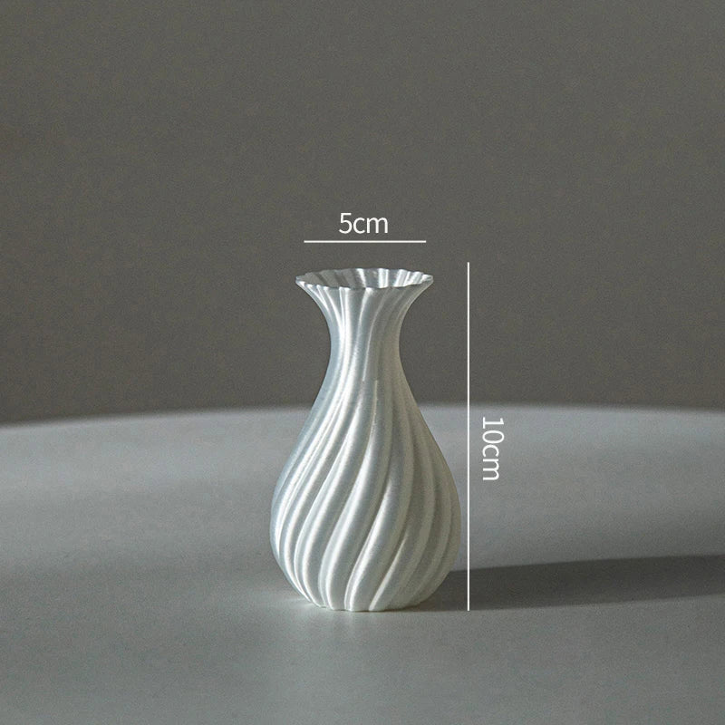 Modern Plastic Flower Vase – Aesthetic Home Decor