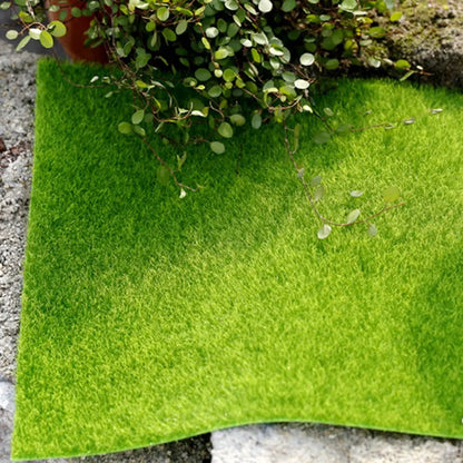 1Pc 15*15/30*30cm Artificial Grassland Simulation Moss Lawn Turf Fake Green Grass Mat Carpet DIY Micro Landscape Garden Decor