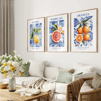 Retro Lemon Garden Canvas Wall Art 🍋🌿