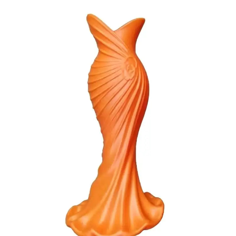 Elegant Dress Shape Plastic Vase – Modern Floral Home Decor
