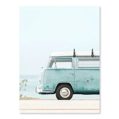 Ocean Beach Palm Tree Canvas Wall Art 🌴🌊🖼️