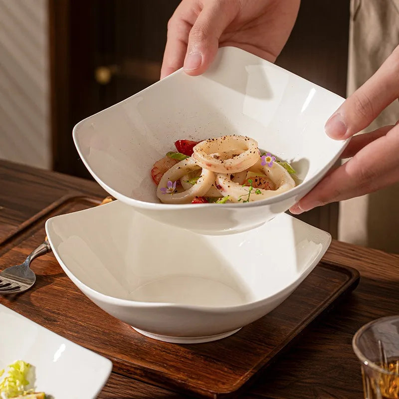 Creative Tilted Foot Ceramic Bowl
