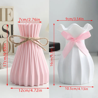Water Ripple Plastic Vase – Nordic Modern Home Decor
