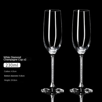 Handmade High Beauty Crystal Stemware Pair Cups for Couples