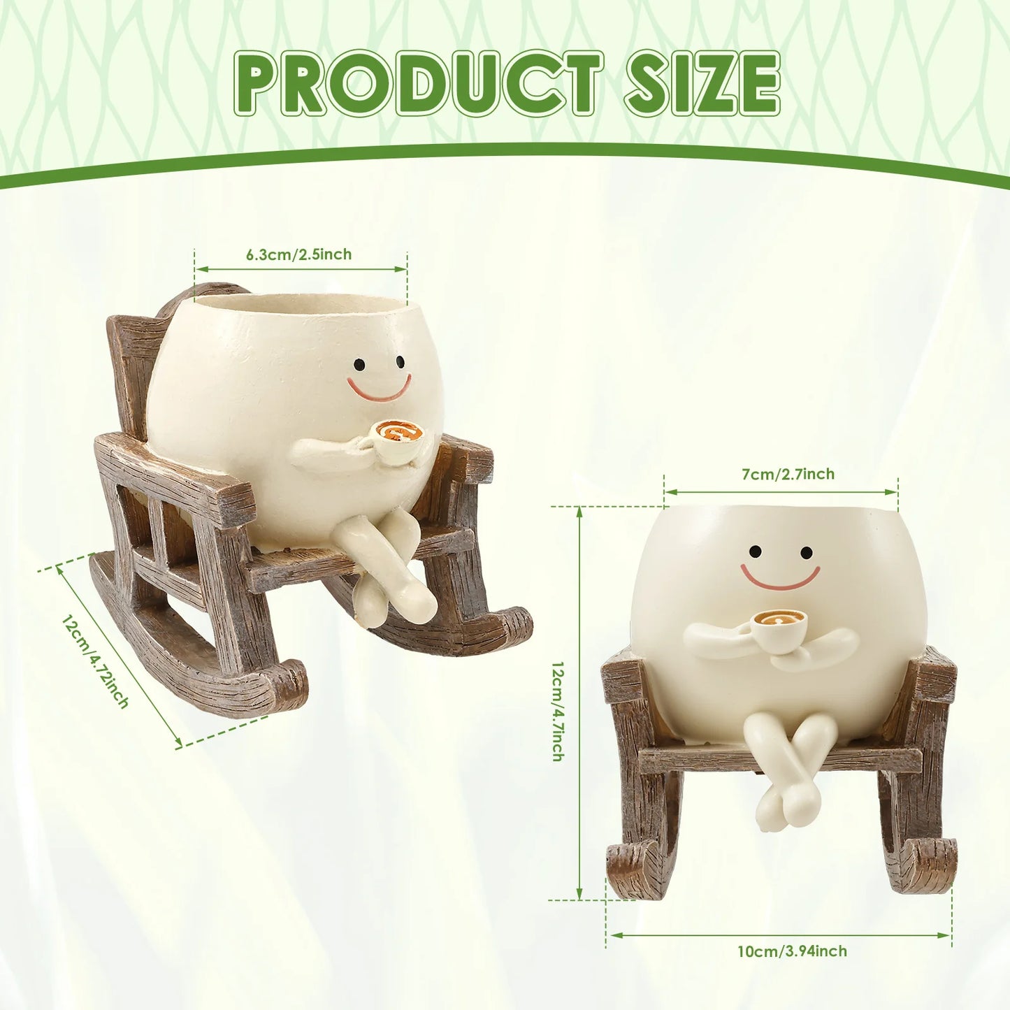 Cute Smile Face Flower Pot for Succulents