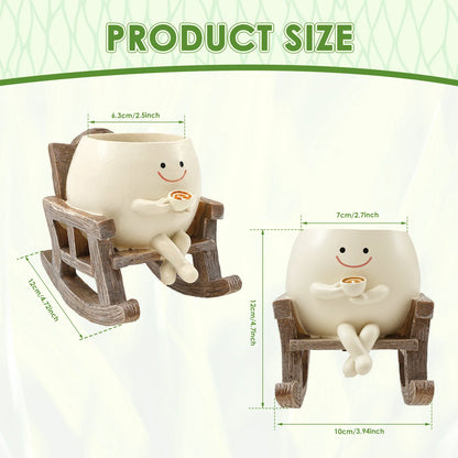 Cute Smile Face Flower Pot for Succulents