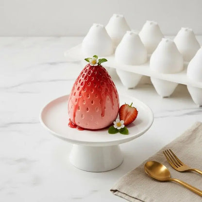 8-Cavity Strawberry Silicone Dessert Mold