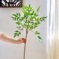 75-110cm Tall Artificial Nandina Palm Branches – Realistic Green Plant Decor