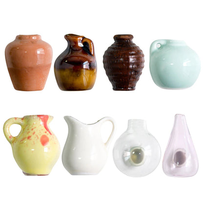 14-5pcs Mini Vase Super Powerful Fridge Message Porcelain Refrigerator Magnets 3D Flower Pot Fridge Magnet for Home Decoration