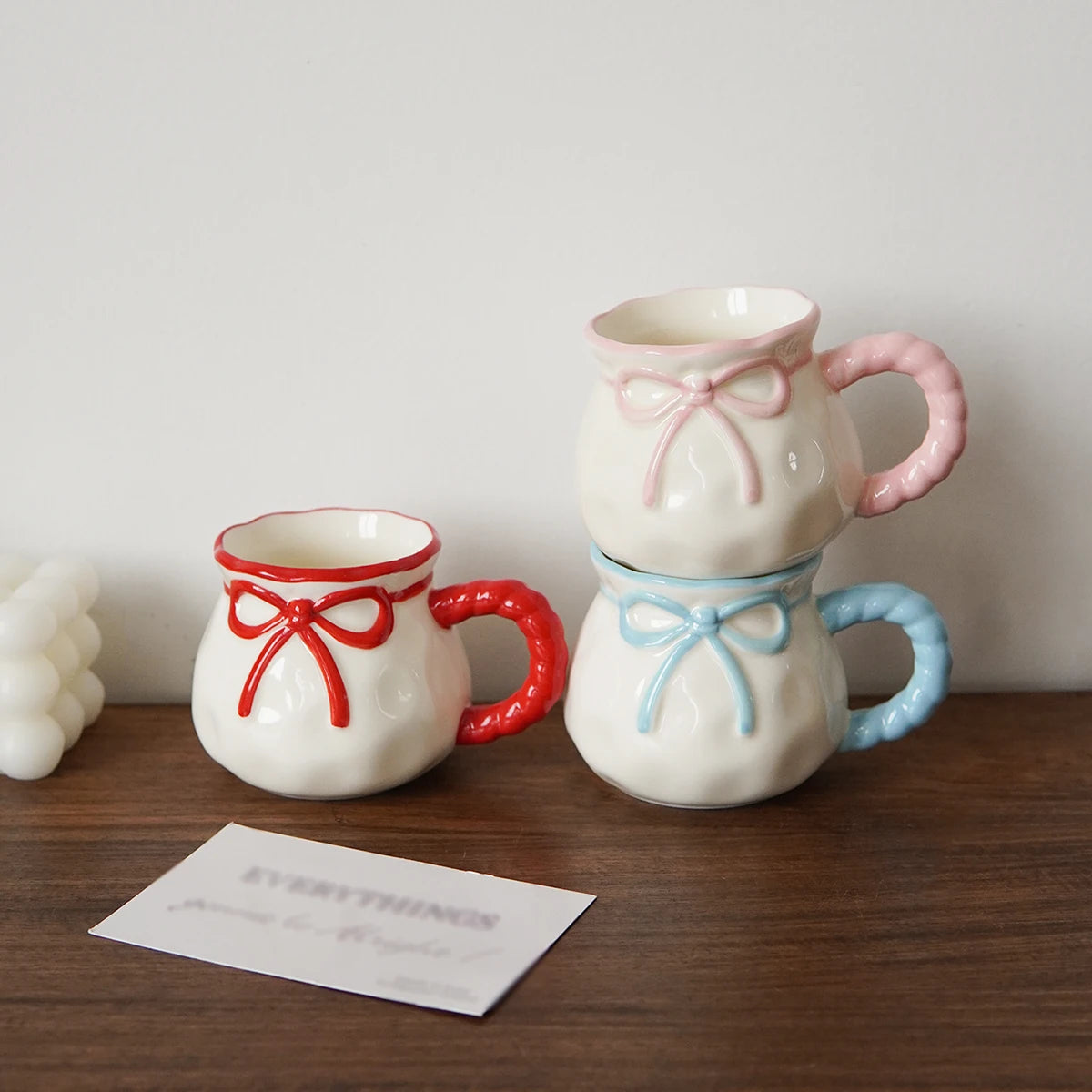 Bowknot Ceramic Coffee Cup