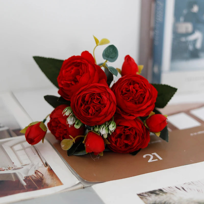 Exquisite Artificial Peony Bouquet for Wedding Bridal Flowers