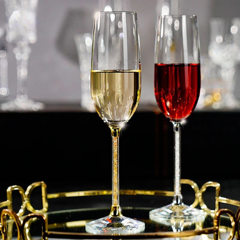 Handmade High Beauty Crystal Stemware Pair Cups for Couples