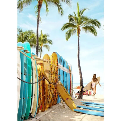Summer Beach Palm Tree Wall Art Poster 🌴☀️🌊