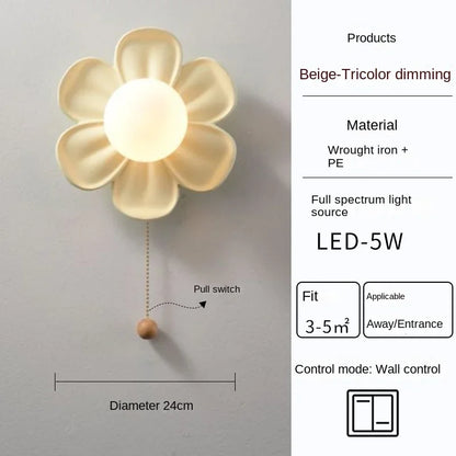 Modern Green Petal LED Wall Lamp – Decorative Wall Sconce for Home