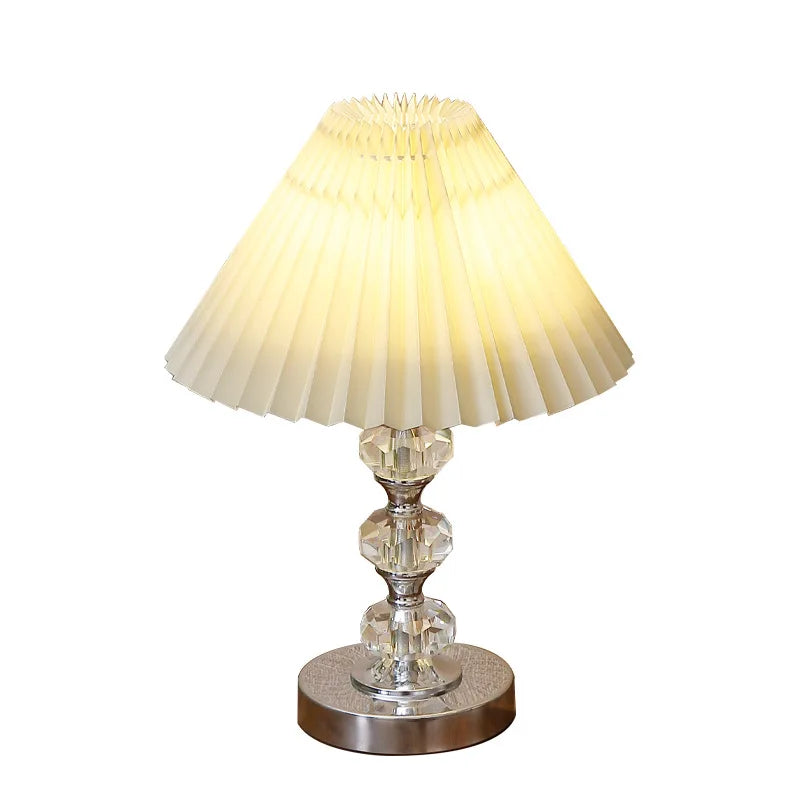 2026 Vintage Crystal Texture Desk Lamp USB Plug-in Ambient Light for Bedroom Living Room Table Decor Nightlight