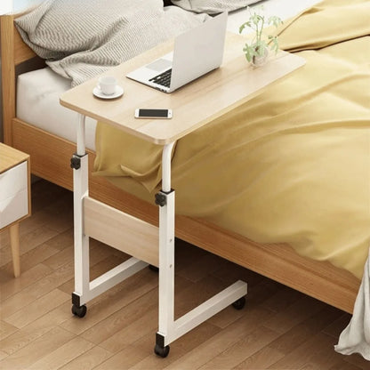 Durable Portable Over Bed Table Adjustable Height with Wheels Desktop Computer Table Bedside Table Home Use