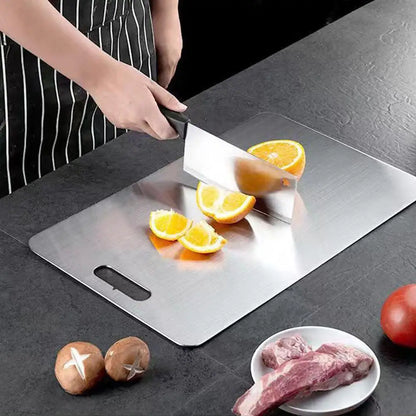 Double-Sided Stainless Steel Cutting Board