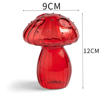 Mini Mushroom Glass Vase – Nordic Hydroponic Flower Decor
