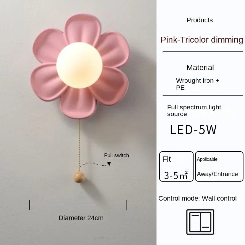 Modern Green Petal LED Wall Lamp – Decorative Wall Sconce for Home
