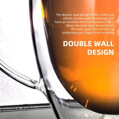 Double-Wall Espresso Glass Cups Set