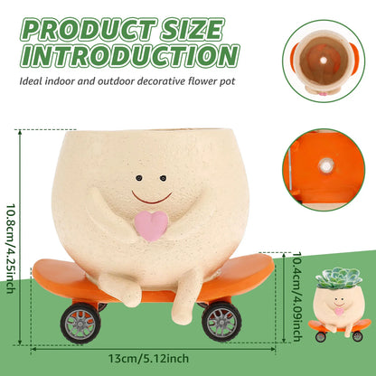 Cute Chair Smile Face Planter