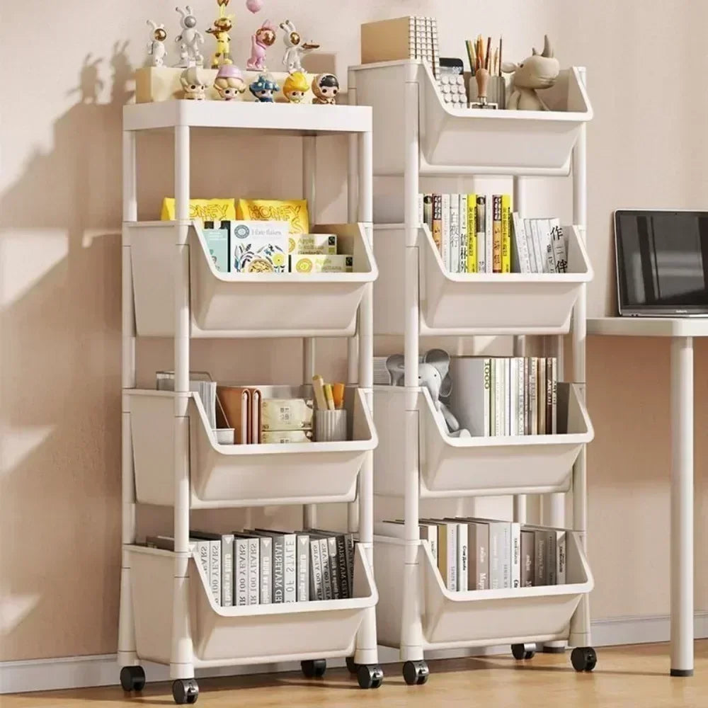 Versatile  Rolling Storage Cart with Wheels Perfect Bathroom Kitchen Office Ideal Groceries Snacks Toys Books Toiletries