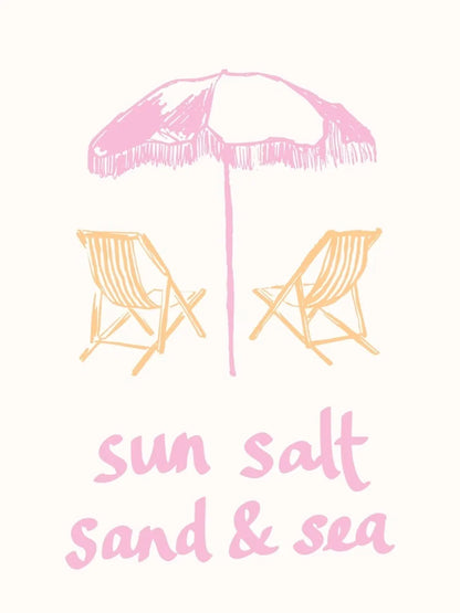 Girly Trendy Beach Scent Coastal Gallery Wall Art Set